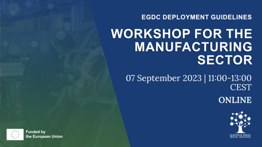 EGDC Deployment Guidelines - Workshop For The Manufacturing Sector